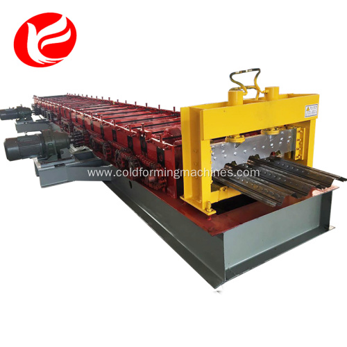 Floor deck plate building corrugated bearing making machine
